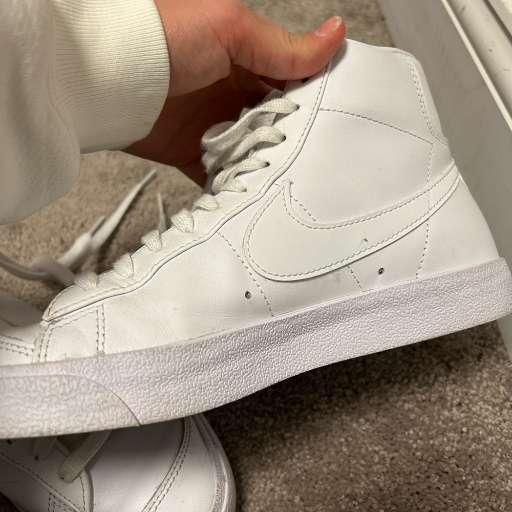 White Nike blazers